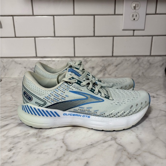 Women’s Brooks Glycerin GTS 20 Blue Glass/Marina/Legion Blue Running Shoe Size 9 - Picture 1 of 10
